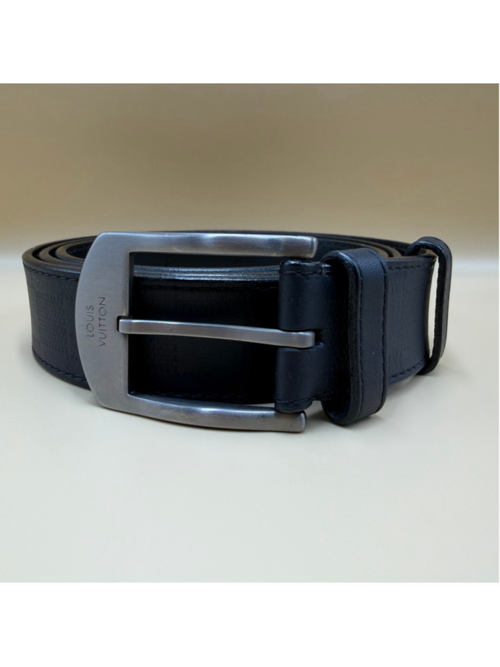 Men's Louis Vuitton Ceinture Detroit Belt Model M9707 Damier Infini Leather 42